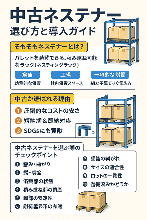 中古ネステナーの選び方と導入ガイド|コスト削減と安全性を両立するための全知識